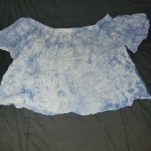 Blue and white ladies shirt